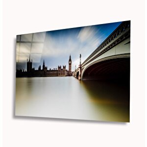 Şehir Manzaralı Cam Tablo 90x60 cm