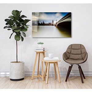 Şehir Manzaralı Cam Tablo 90x60 cm