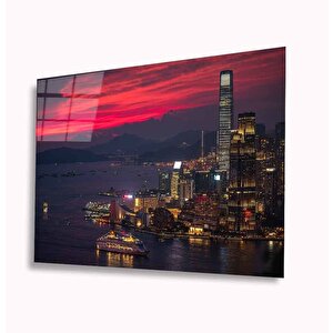 Şehir Manzarası Cam Tablo 50x70 cm