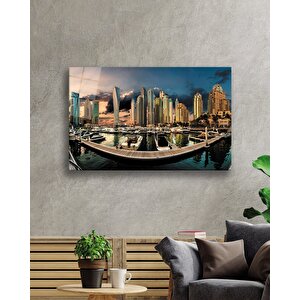 Şehir Manzara Cam Tablo 90x60 cm
