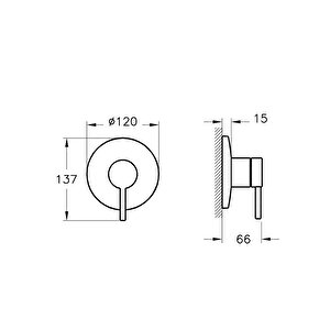 Vitra Origin A4262136wtc Ankastre Duş Bataryası - Sıva Üstü Grubu (minibox), Mat Siyah