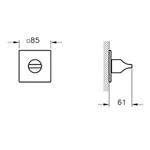 Vitra Suit A4283939 Yönlendirici, 3 Yollu, Parlak Siyah