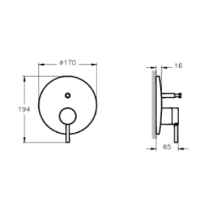 Vitra Origin A4262036wtc Ankastre Banyo Bataryası - Sıva Üstü Grubu (minibox), Mat Siyah
