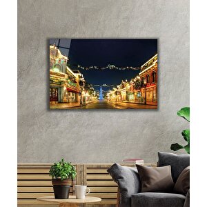Şehir Manzara Cam Tablo City View 90x60 cm