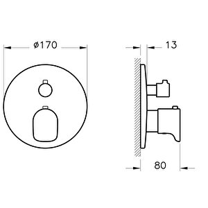 Vitra Root Round A4269436 Ankastre Termostatik Banyo Bataryası(v-box Sıva Üstü Grubu), Mat Siyah