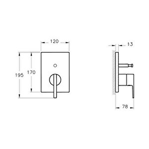 Vitra Suit a4283829 Ankastre Banya Bataryası, Soft Bakır