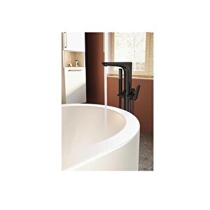 Vitra Root A4274136 Round Yerden Küvet Bataryası, El Duşlu, Mat Siyah