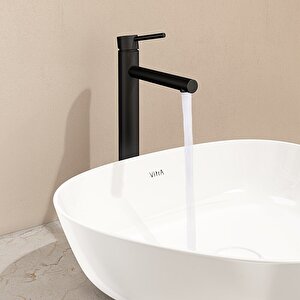 Vitra Origin A4255836 Çanak Large Lavabo Bataryası, Mat Siyah