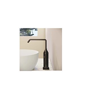 Vitra Suit A4276539 Çanak Lavabo Bataryası, Yandan Kumandalı, Parlak Siyah
