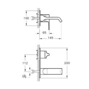 Artema Suit U A4248726 Ankastre Lavabo Bataryası, Sıva Üstü, Bakır