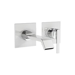 Vitra Suit A42782 Ankastre Lavabo Bataryası, Sıva Üstü, Krom