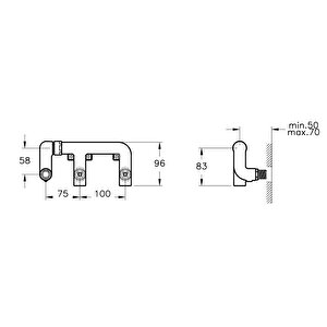 Vitra Memoria A42844 Ankastre Lavabo Bataryası, Sıva Altı Grubu