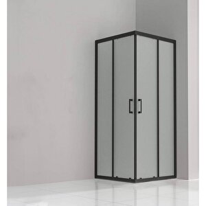 Duşakabin Kare Siyah Profil Buzlu Cam 5mm H:190 70x80 Cm 70x80 cm