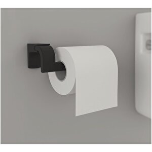 Tema Premium Serisi Banyo Wc Tuvalet Kağıtlığı Mat Siyah