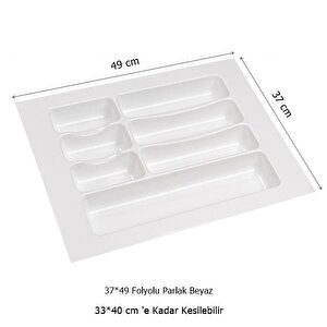 Çekmece İçi Kaşıklık 37 X 49 Cm Beyaz Mutfak Çekmece Düzenleyici