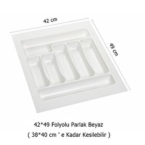 Çekmece İçi Kaşıklık 42 X 49 Cm Beyaz Mutfak Çekmece Düzenleyici