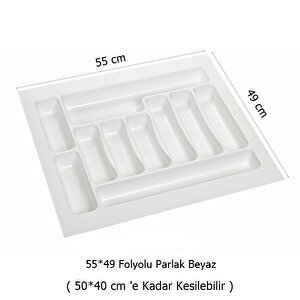 Çekmece İçi Kaşıklık 55 X 49 Cm Beyaz  Mutfak Çekmece Düzenleyici