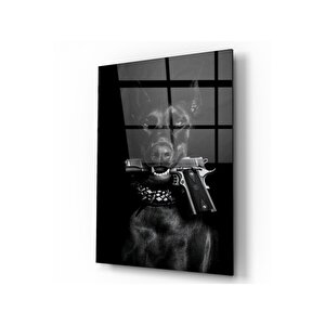 Köpek Cam Tablo 70x110 cm