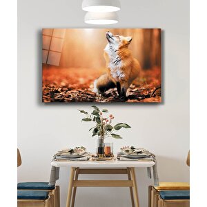 Kurt Manzara Cam Tablo Wolf Landscape 110x70 cm