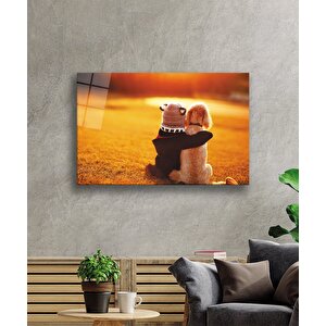 Çocuk Ve Köpek Cam Tablo 50x70 cm