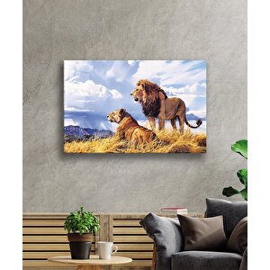 Aslan Cam Tablo 36x23 cm