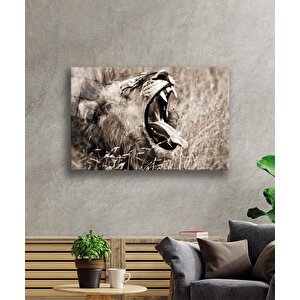 Aslan Cam Tablo 90x60 cm
