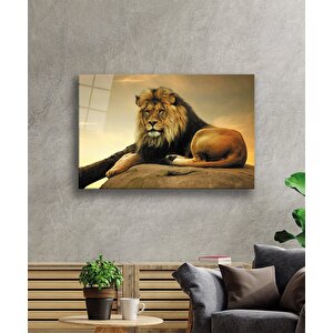 Aslan Cam Tablo 90x60 cm