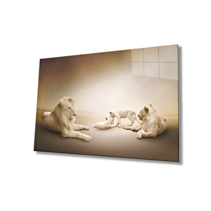 Aslan Cam Tablo 36x23 cm