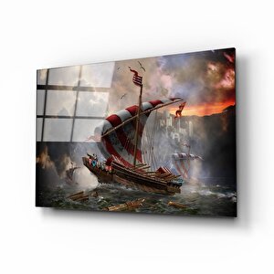 Gemi Cam Tablo 50x70 cm