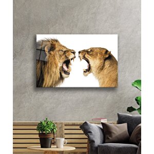 Aslan Cam Tablo 36x23 cm