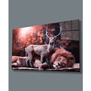Aslan Cam Tablo 36x23 cm