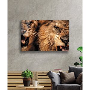 Aslan Cam Tablo 36x23 cm