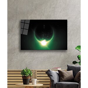 Evren Neon Yeşil Işık Küre Universe 50x70 cm