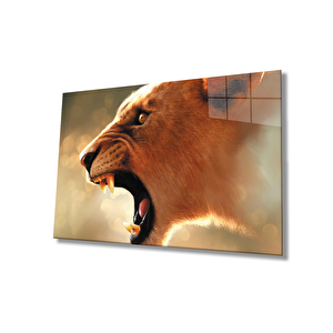 Aslan Cam Tablo 90x60 cm