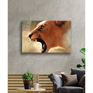 Aslan Cam Tablo 90x60 cm