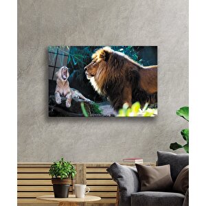 Aslan Cam Tablo 36x23 cm