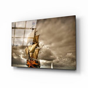 Gemi Cam Tablo 36x23 cm