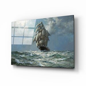 Gemi Cam Tablo 50x70 cm