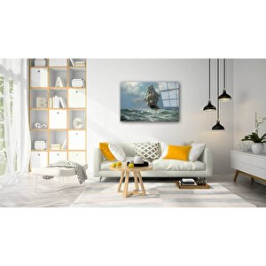 Gemi Cam Tablo 36x23 cm