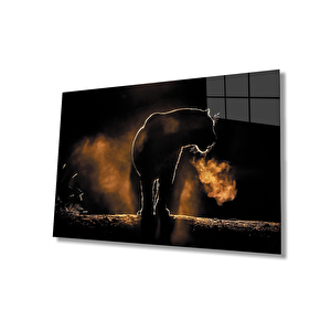 Aslan Cam Tablo 36x23 cm