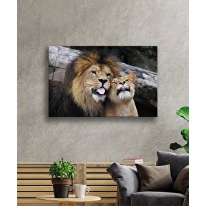 Aslan Cam Tablo 36x23 cm