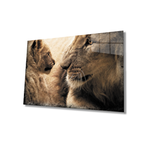 Aslan Cam Tablo 36x23 cm