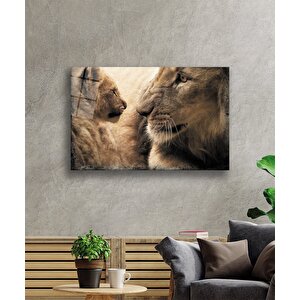 Aslan Cam Tablo 36x23 cm