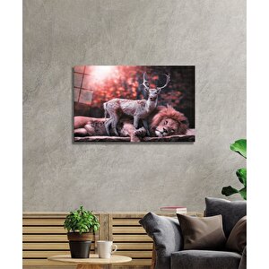 Aslan Cam Tablo 36x23 cm