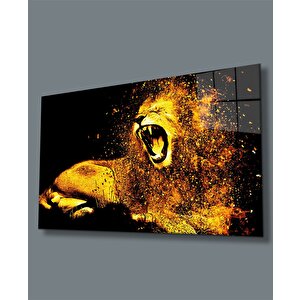 Aslan Cam Tablo 90x60 cm