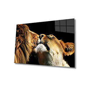 Aslan Cam Tablo 36x23 cm