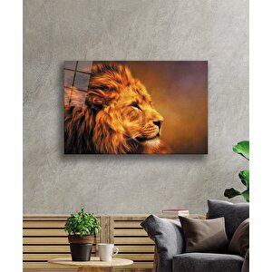 Aslan Cam Tablo 36x23 cm