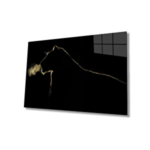 Aslan Cam Tablo 36x23 cm