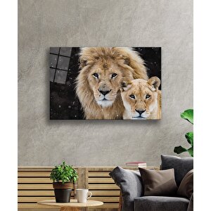 Aslan Cam Tablo 50x70 cm