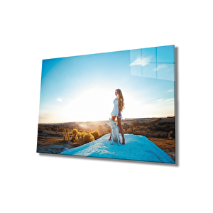 Kadınlar Kurt Ve Kadın Cam Tablo 50x70 cm